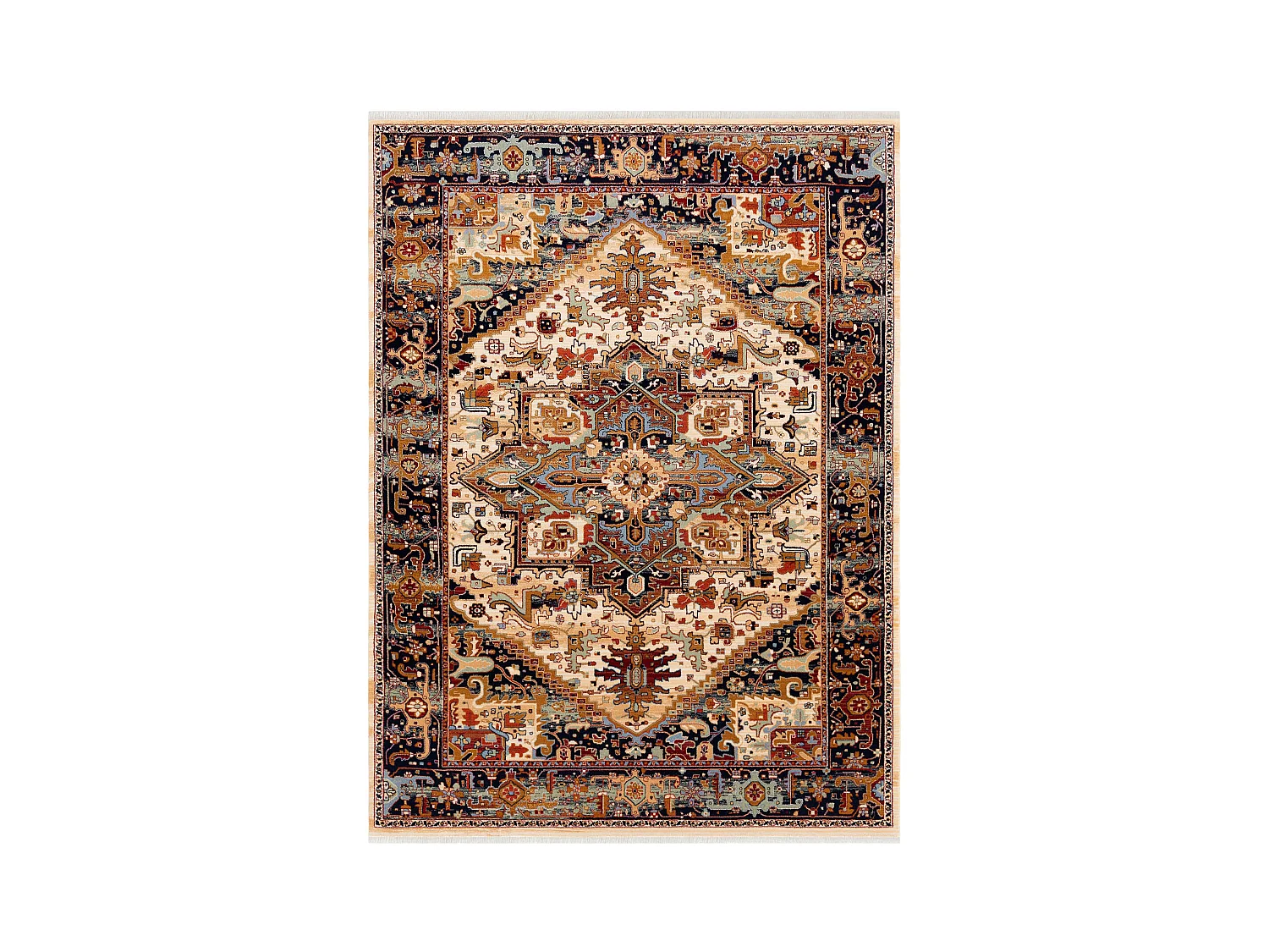 Tapis KESHAN franges, Ornement oriental 2886/53555 beige / bordeaux  250x340 cm