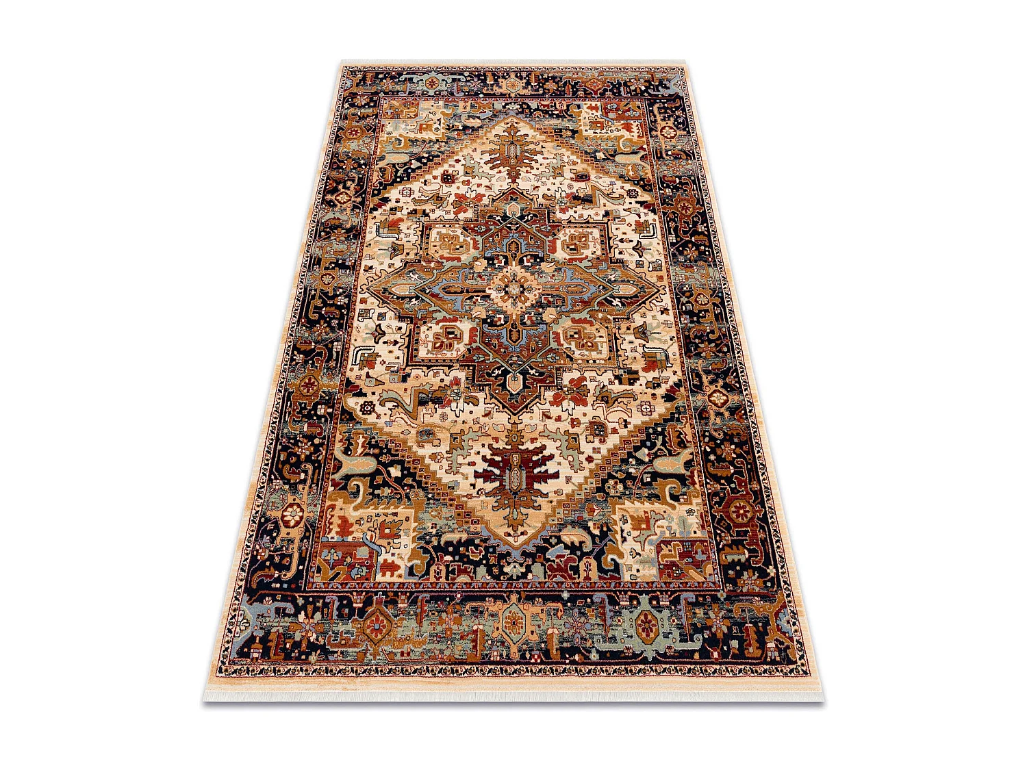 Tapis KESHAN franges, Ornement oriental 2886/53555 beige / bordeaux  250x340 cm