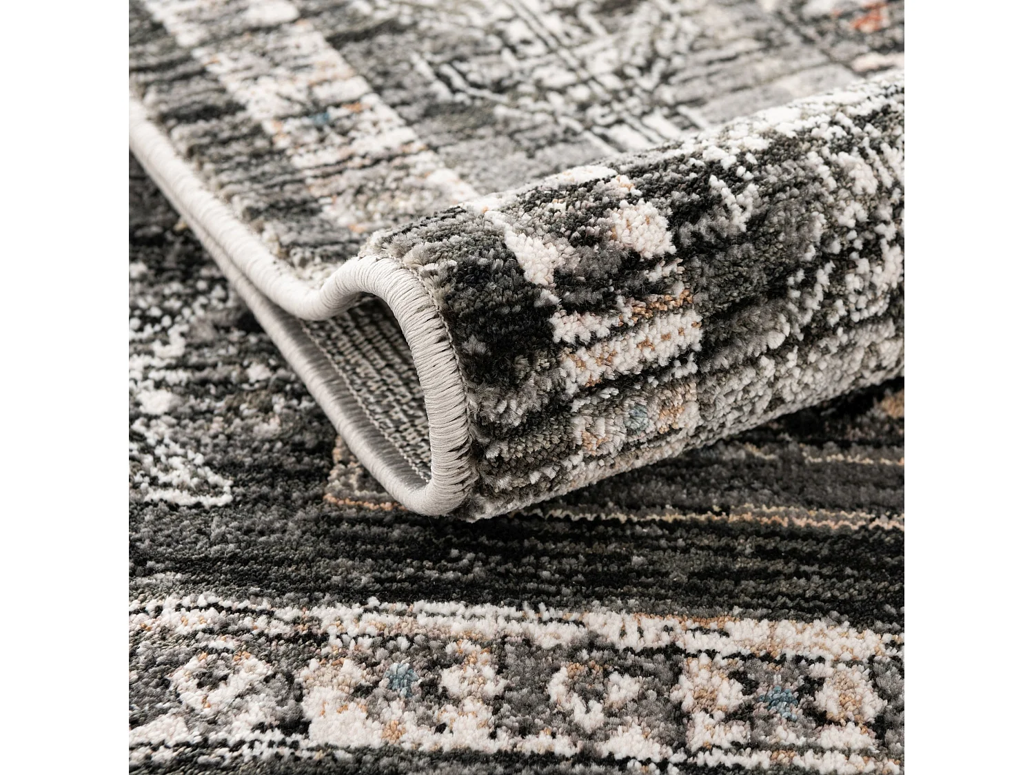 Teppich 245x305 Grau Zora Kropka