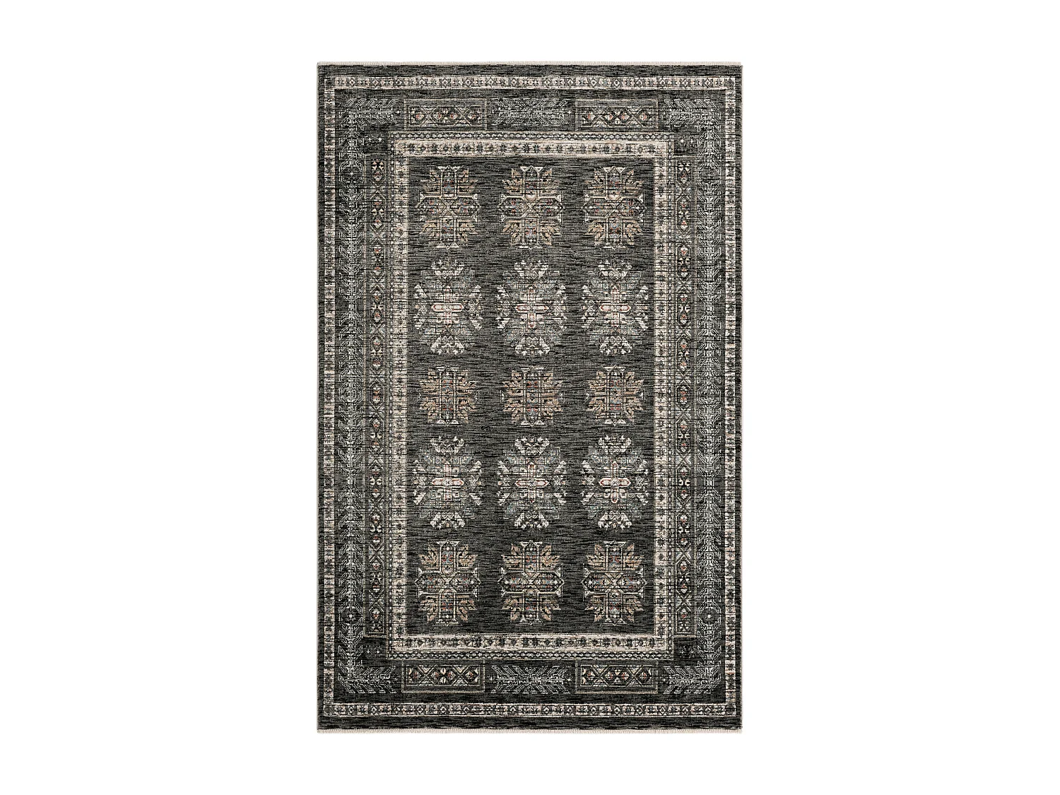 Teppich 245x305 Grau Zora Kropka