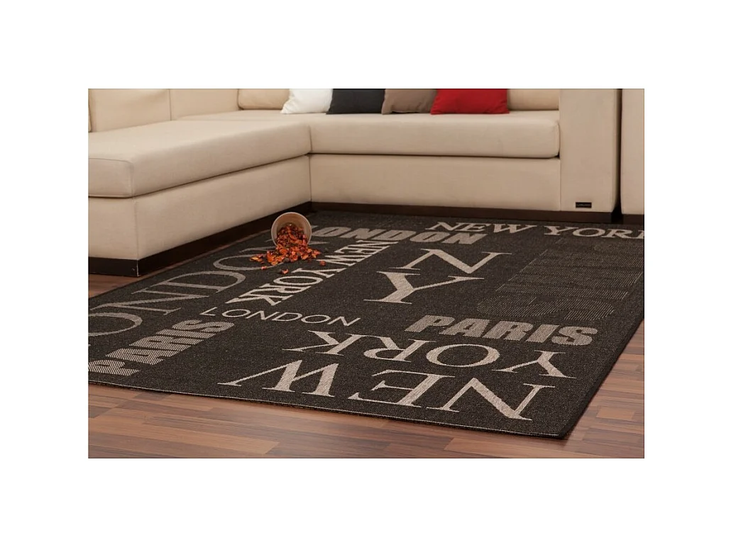 Alfombra 230x160cm, diseño F115A en color grafito - Confort y elegancia para su interior