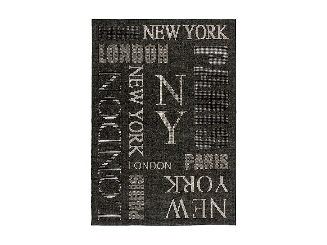 Tapis 230x160cm, design F115A coloris graphite - Confort et élégance pour votre intérieur