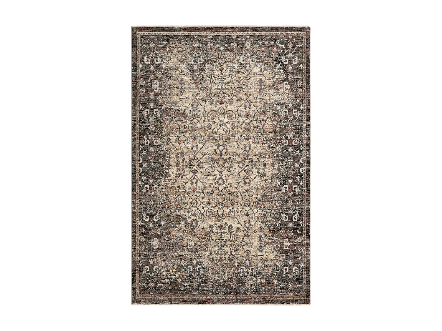 Tapis 100x200 Marron Zora Blege