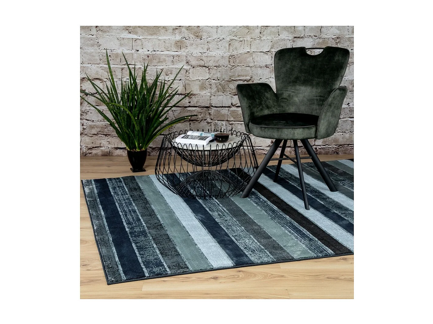 Tapijt 290x200cm, design G408A in petrolblauw - Comfort en elegantie voor uw interieur