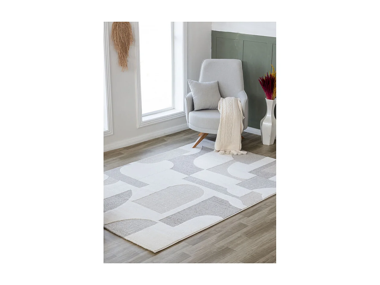 Tapis abstrait crème beige MONACO 60 Beige 140*200
