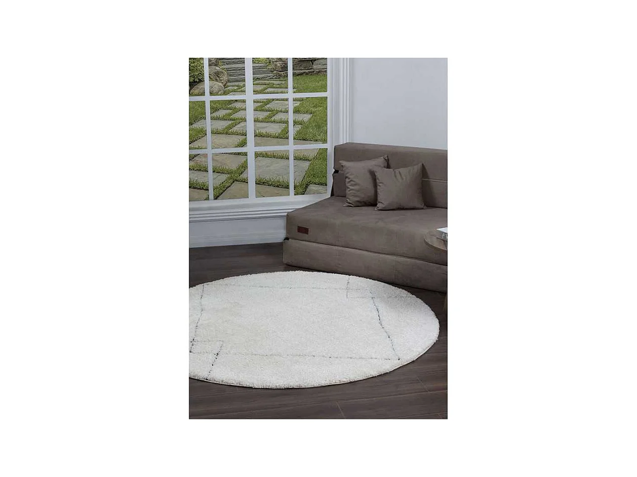 Tapis berbère shaggy - MARRAKECH 360 Noir 160*160