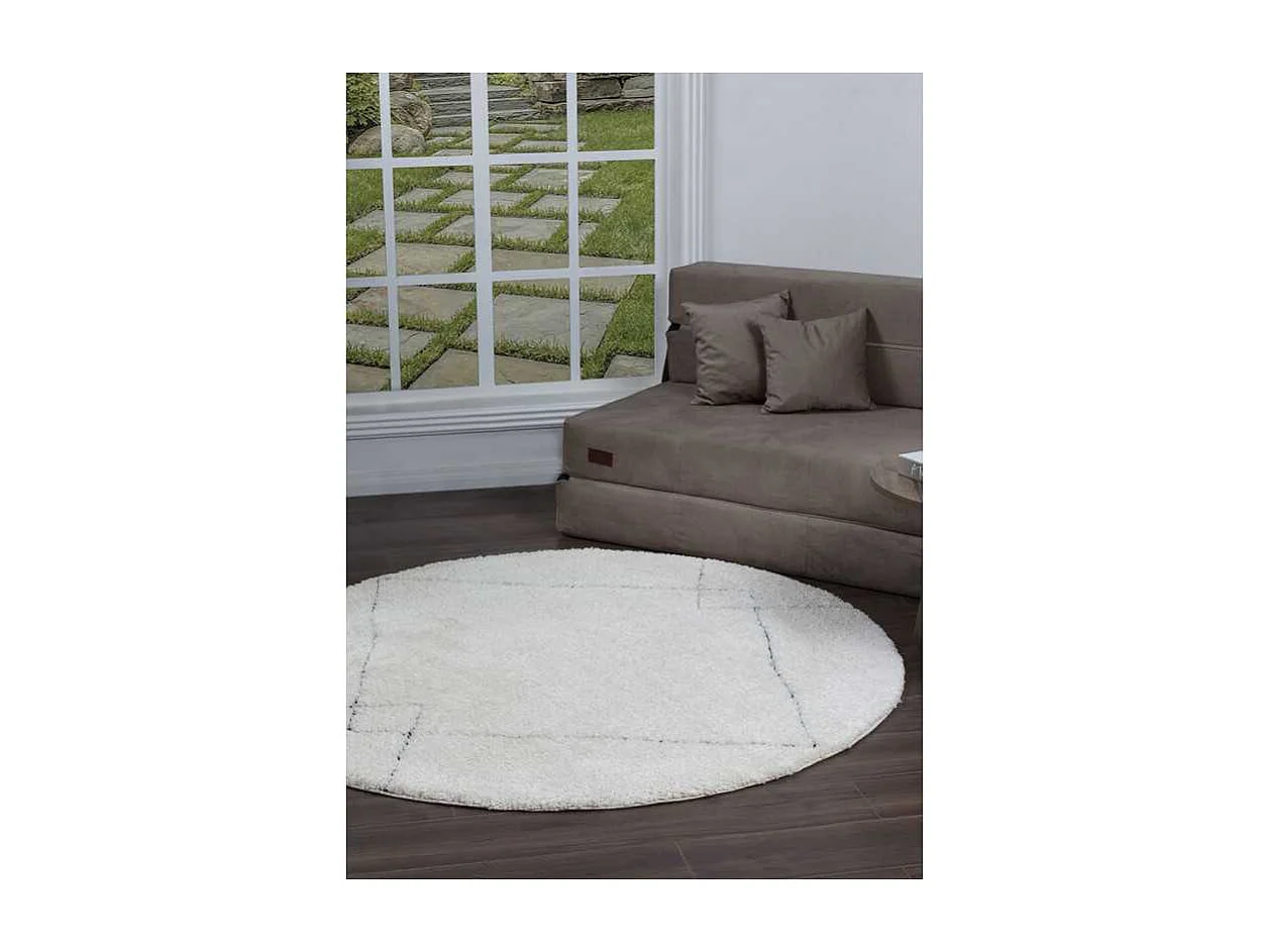 Tapis berbère shaggy - MARRAKECH 360 Noir 160*160