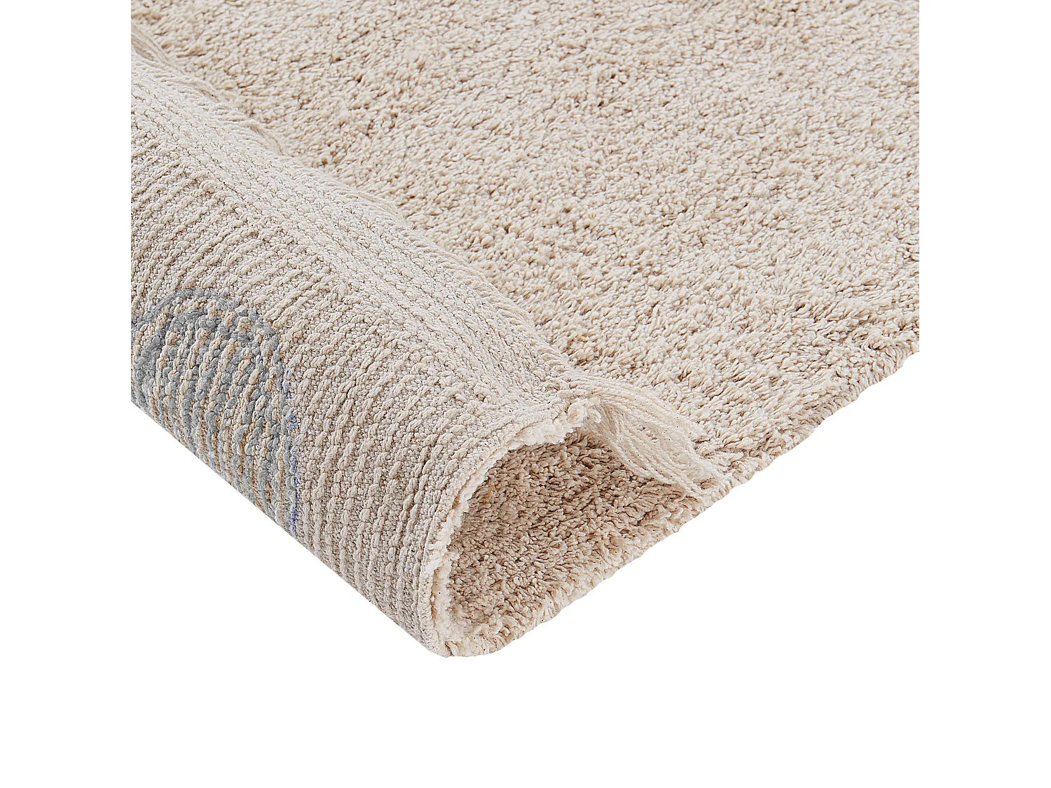 Tappeto per bambini cotone beige e grigio 140 x 200 cm DARDERE