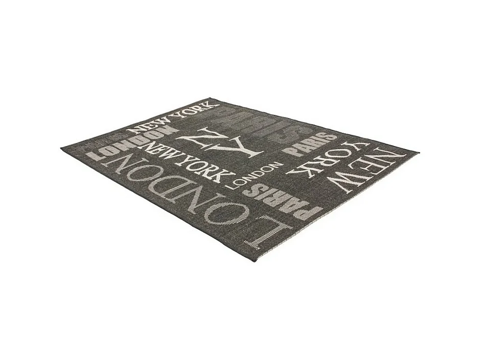 Tapis 290x200cm, design F115A coloris graphite - Confort et élégance pour votre intérieur