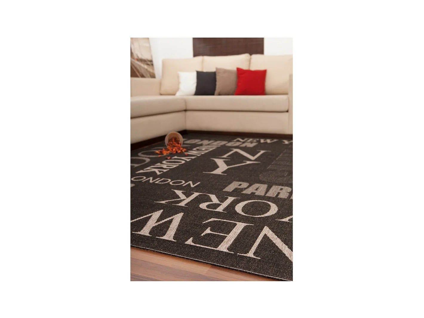 Tapis 290x200cm, design F115A coloris graphite - Confort et élégance pour votre intérieur