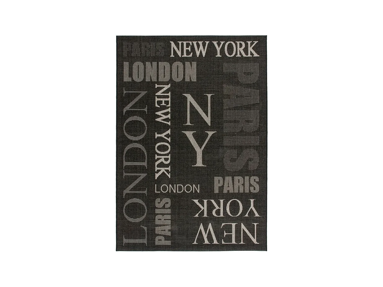 Tapis 290x200cm, design F115A coloris graphite - Confort et élégance pour votre intérieur