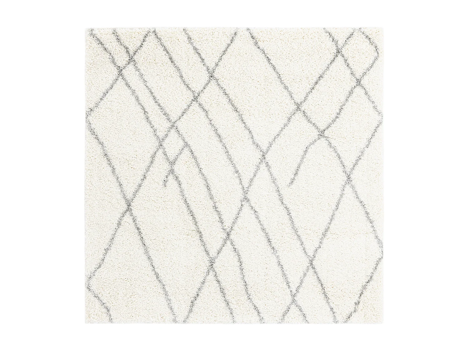 Tapis shaggy 125x125 Crème Lachen Fence