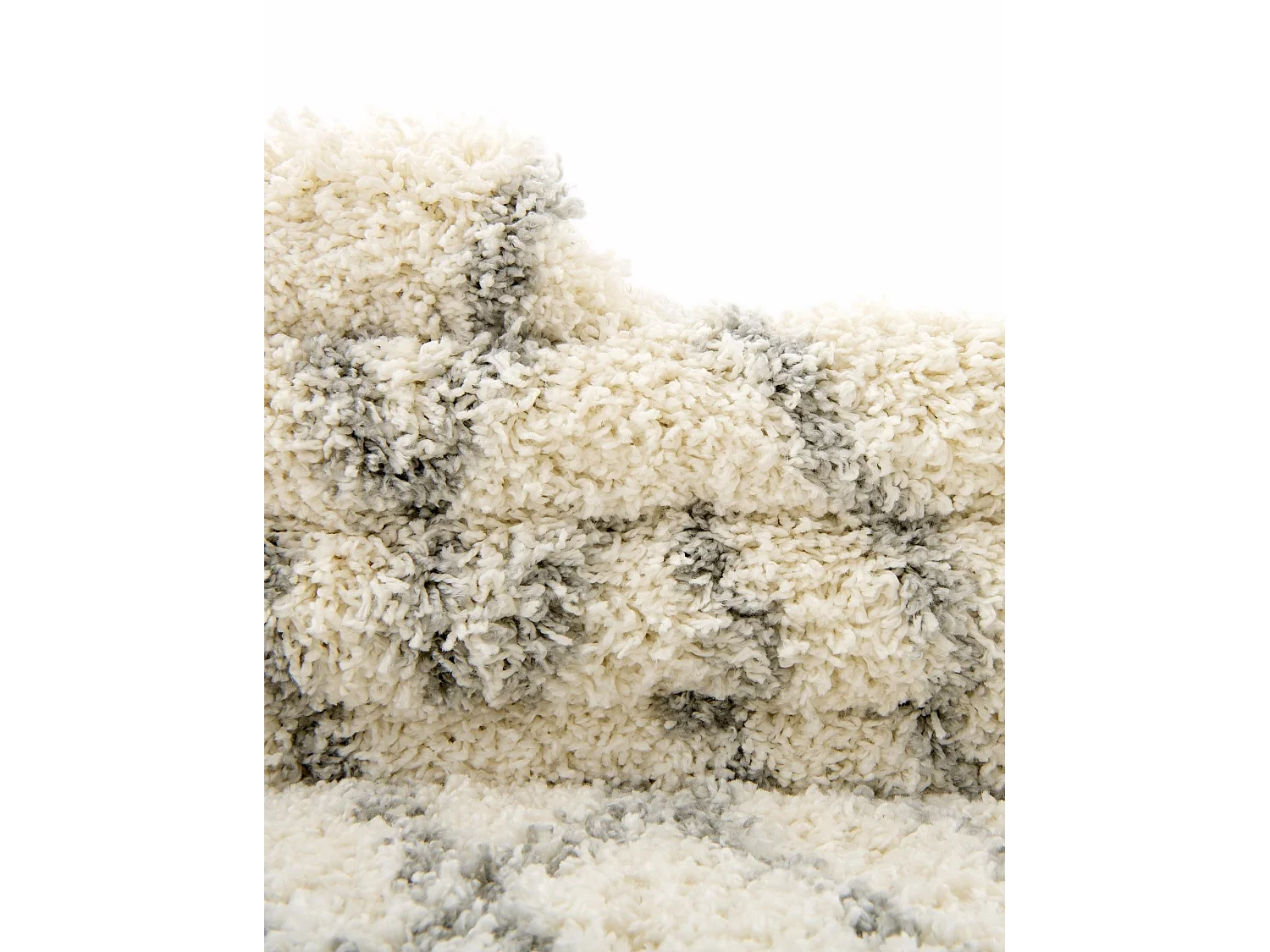 Tapis shaggy 125x125 Crème Lachen Fence