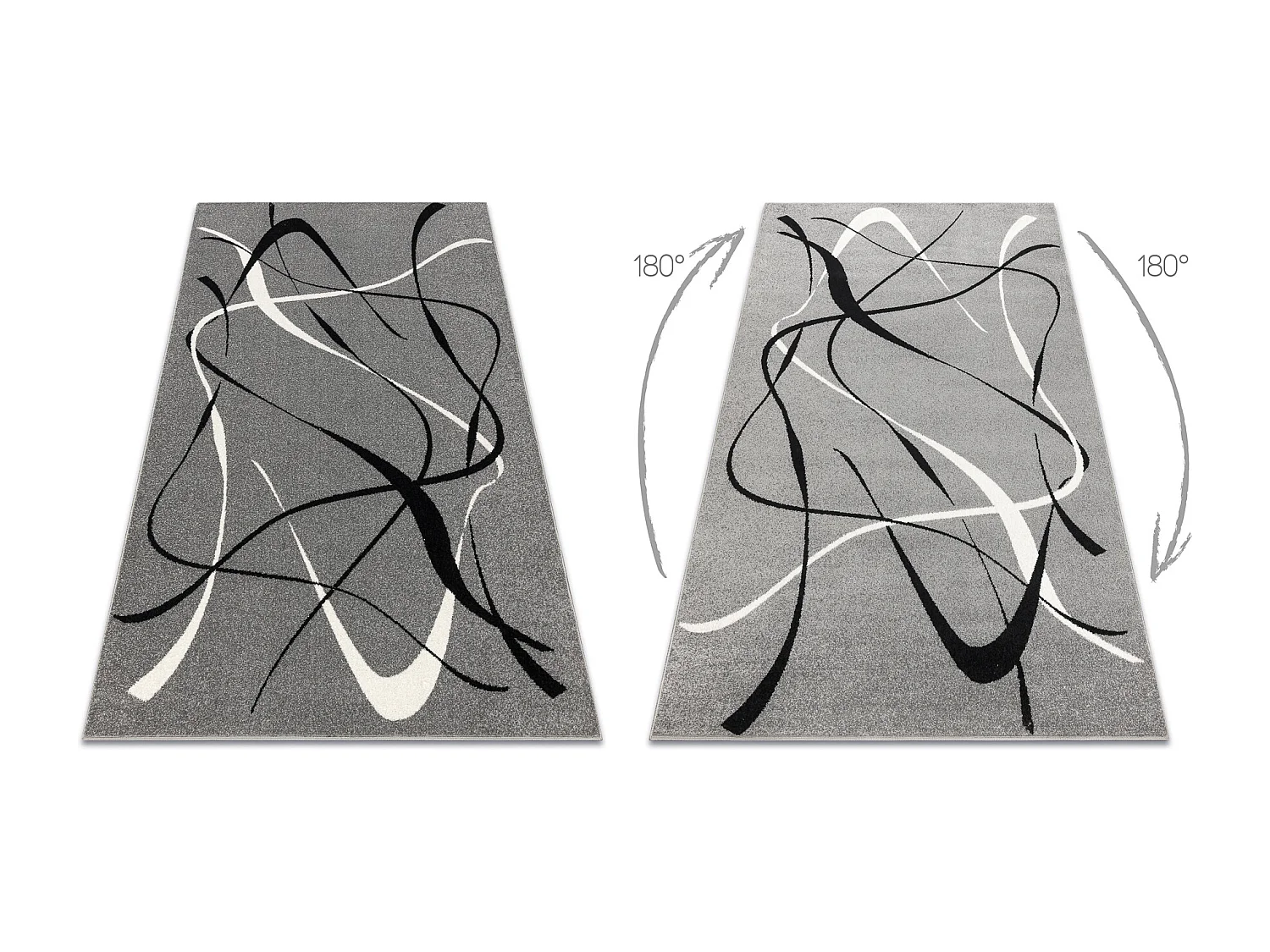 Tapis SILVER CHOCO gris  200x300 cm