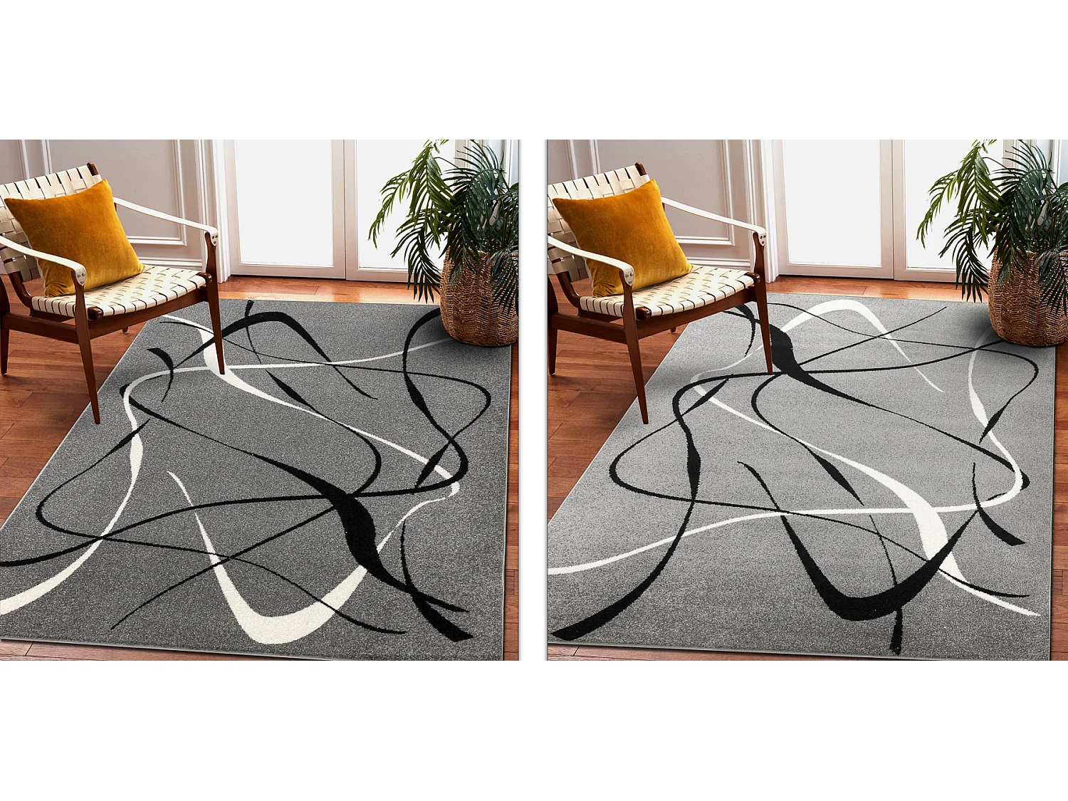 Tapis SILVER CHOCO gris  200x300 cm