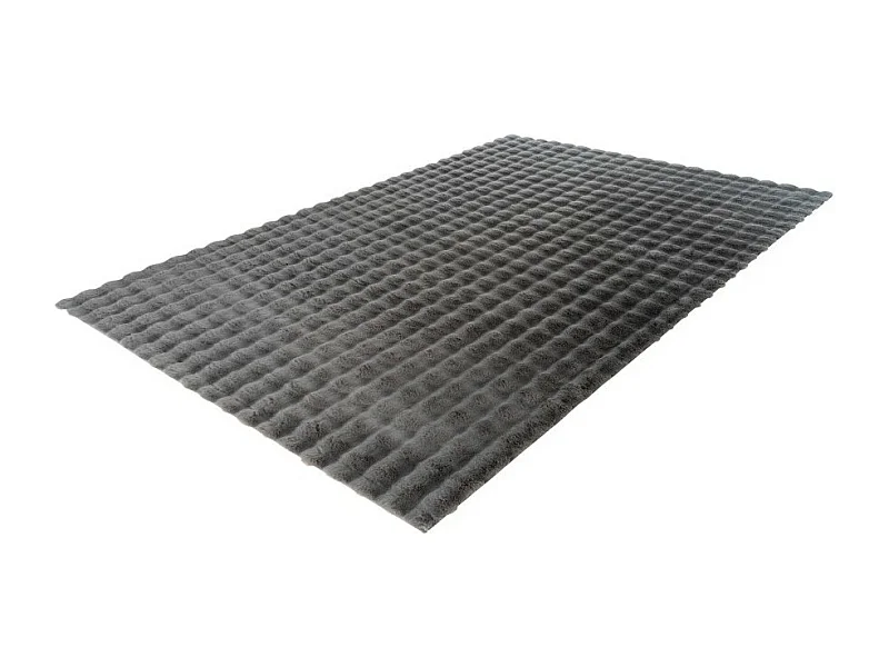 Tapis 290x200cm, design H008Y coloris graphite - Confort et élégance pour votre intérieur