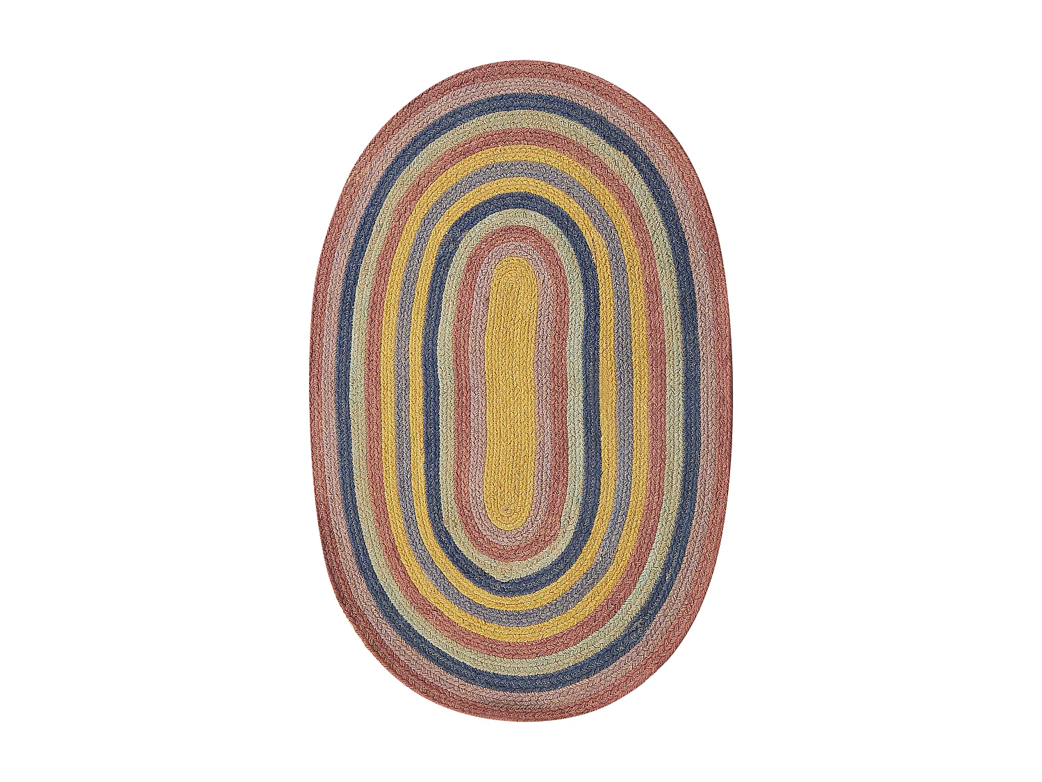 Tapis ovale en jute multicolore 70 x 100 cm PEREWI