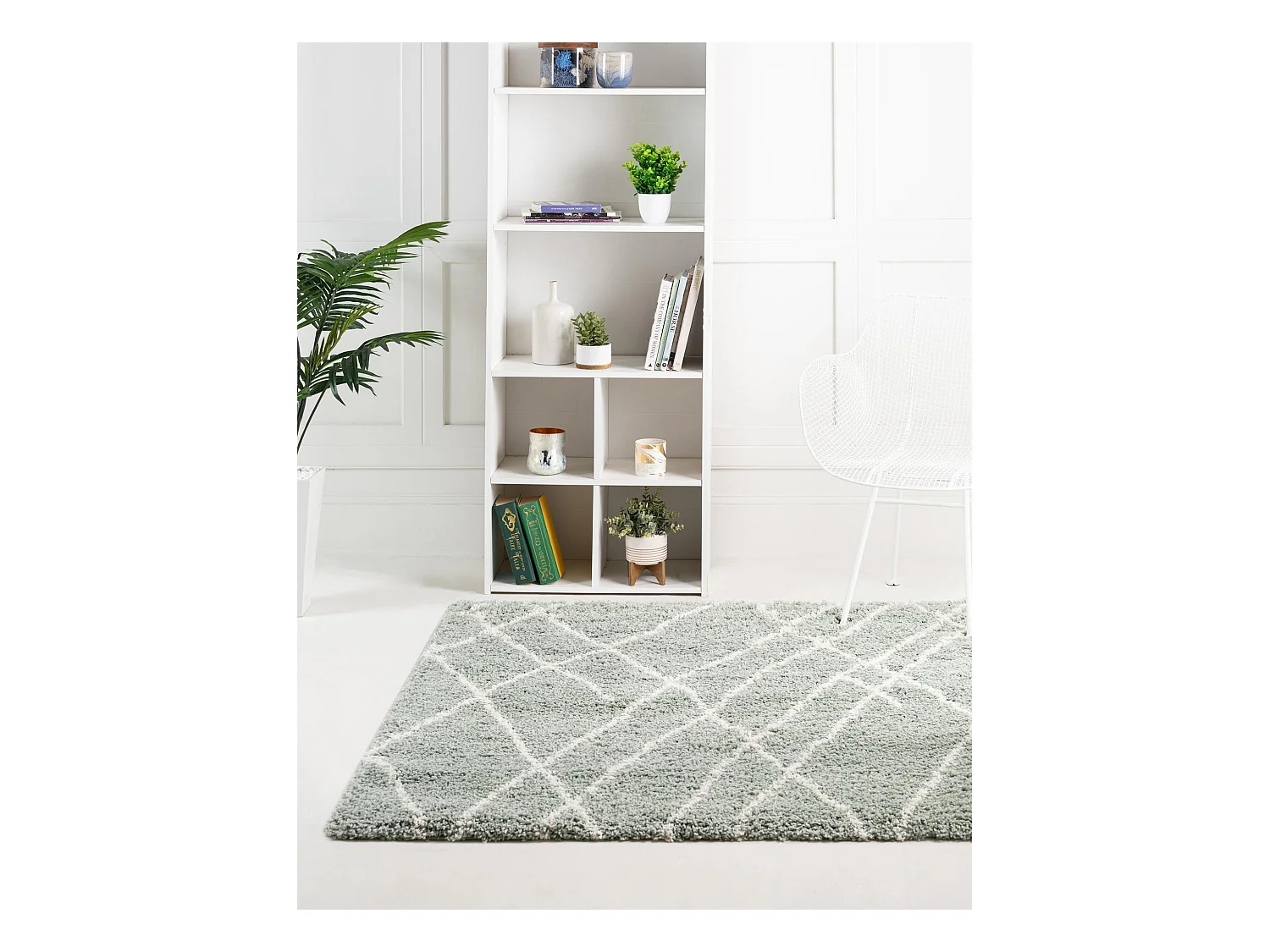 Tapis shaggy 125x125 Vert Lachen Fence