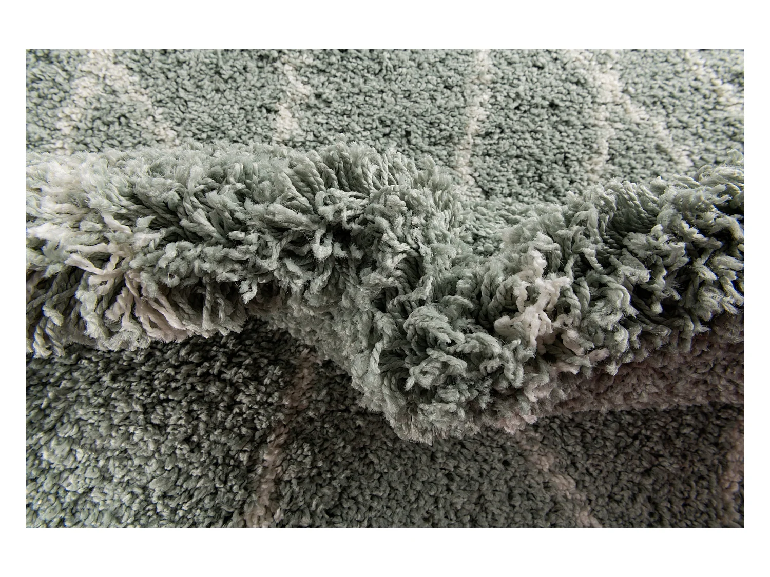 Tapis shaggy 125x125 Vert Lachen Fence