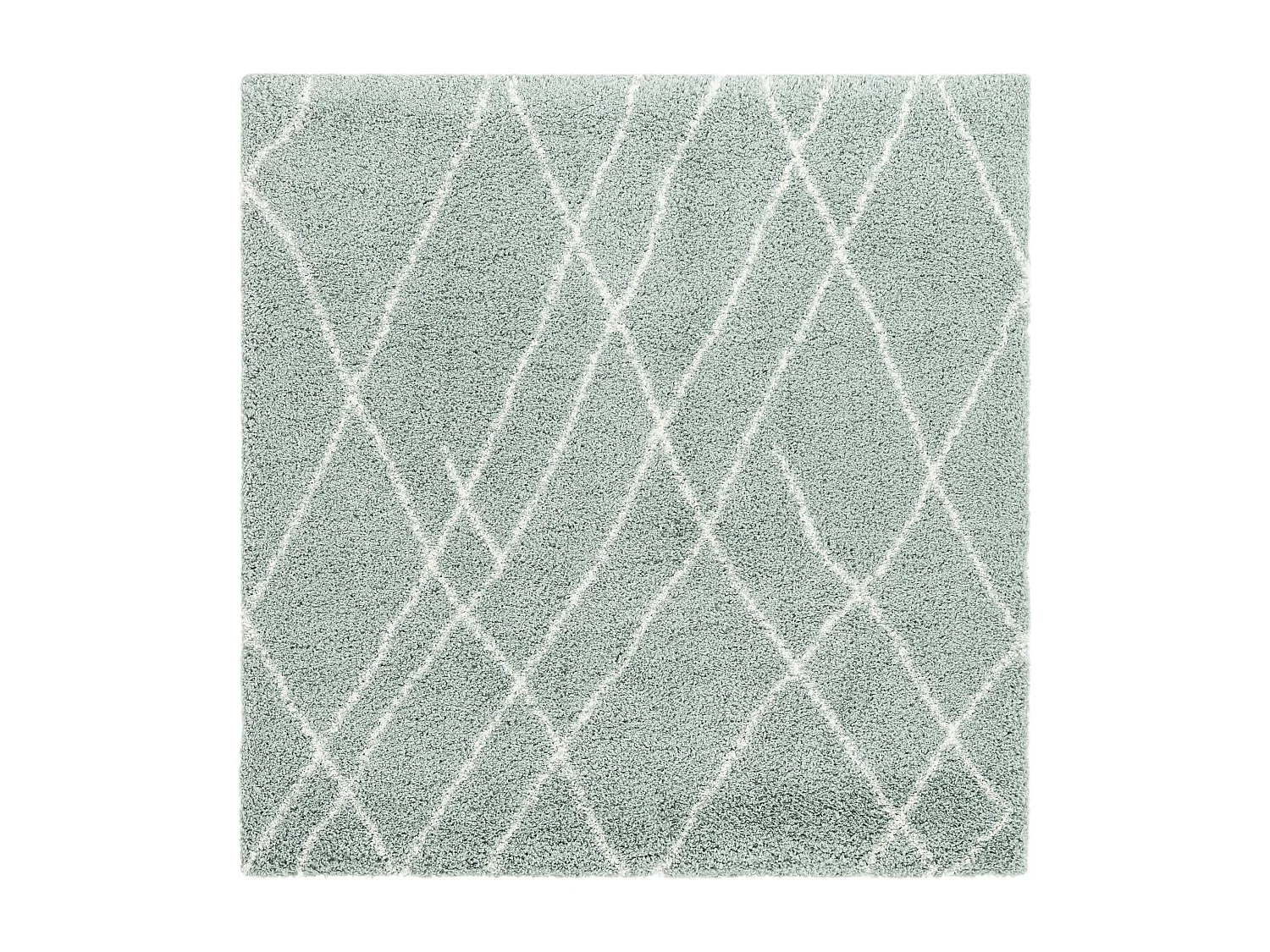 Hoogpolig tapijt 125 x 125 Groen Lachen Fence