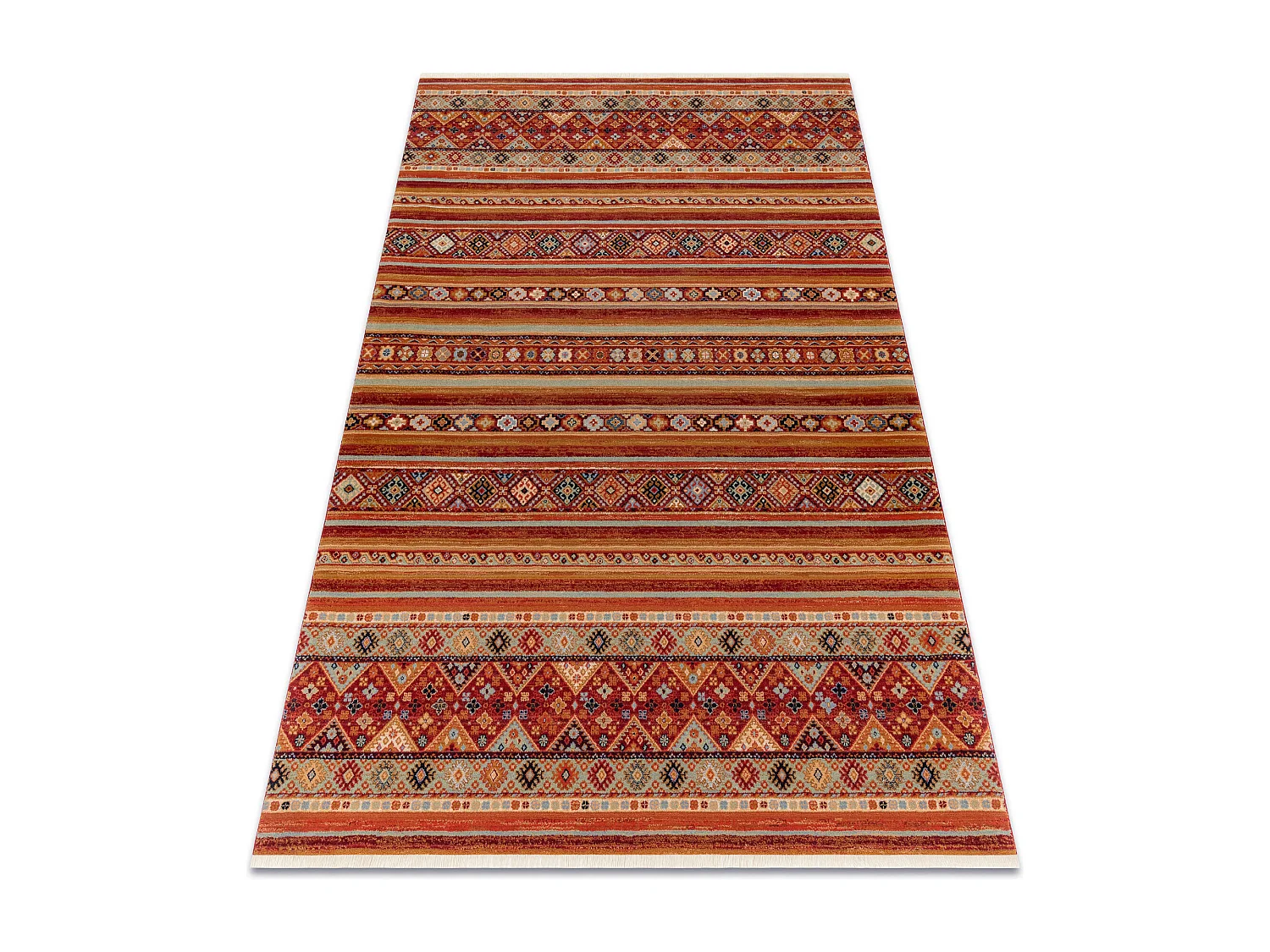 Tapis KESHAN franges, oriental 7685/53578 terre cuite 300x380 cm