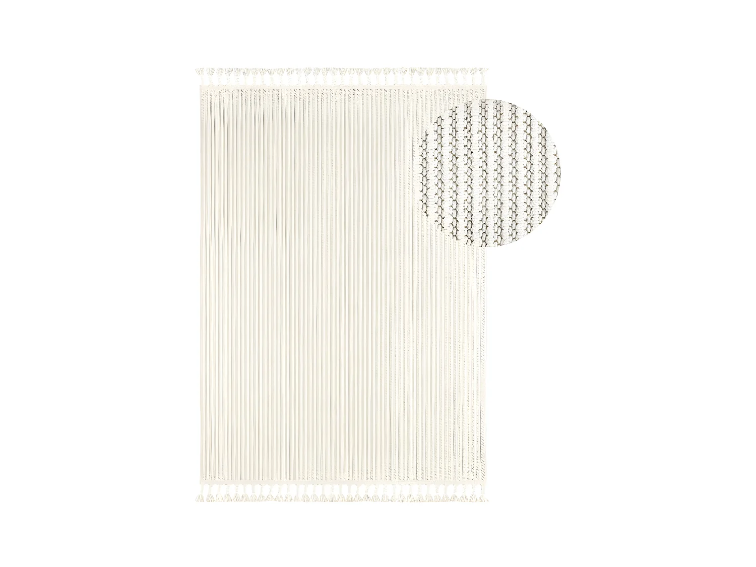 Tapis tissé effet laine crème EFES 60 140*200
