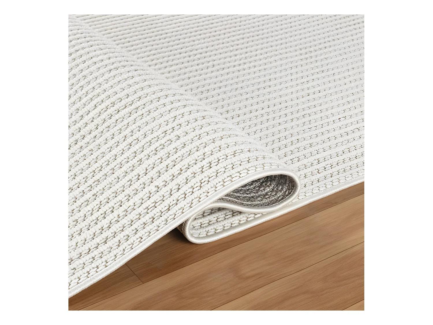 Tapis tissé effet laine crème EFES 60 140*200