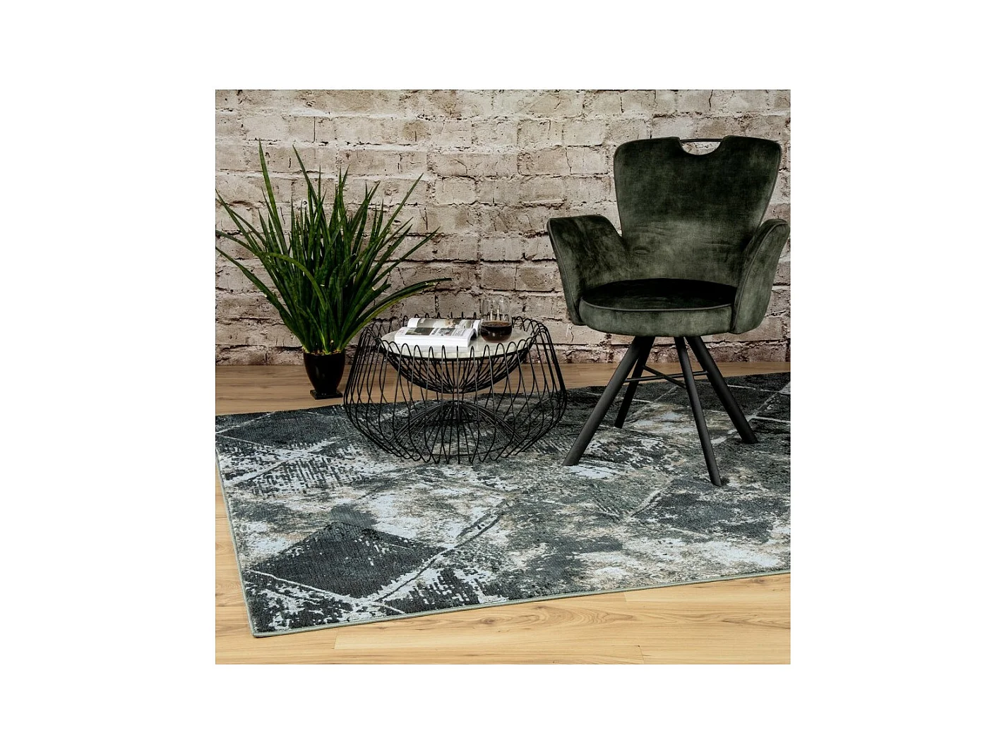 Tapijt 290x200cm, design G508A in petrolblauw - Comfort en elegantie voor uw interieur