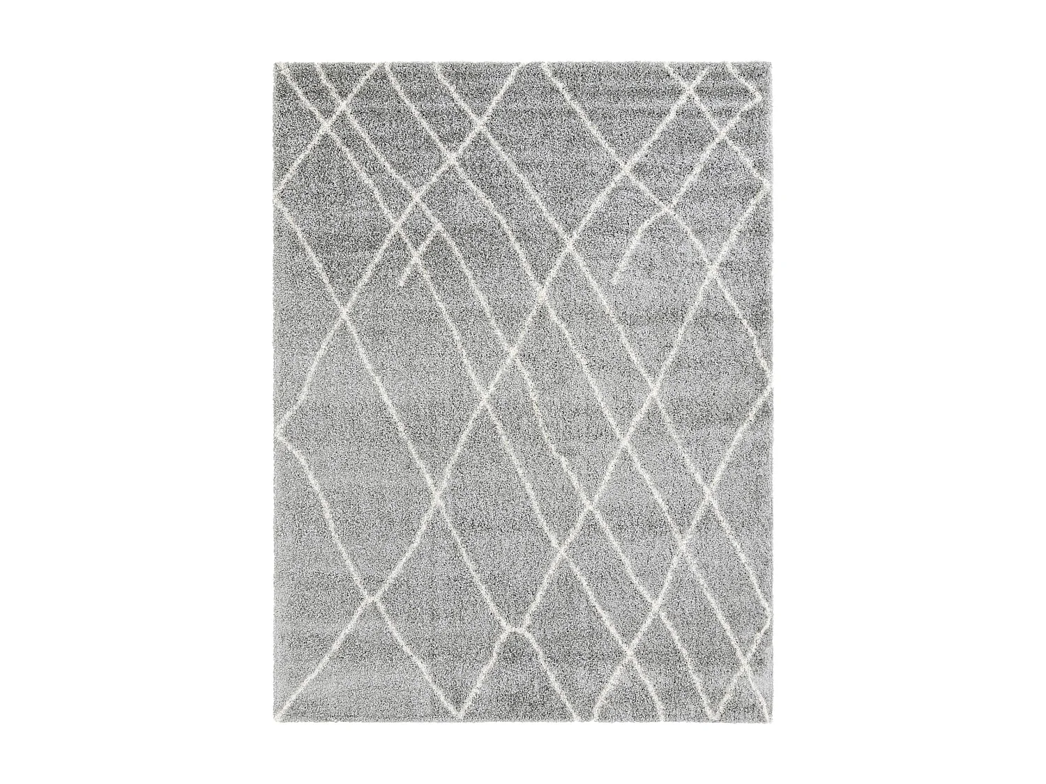 Hoogpolig tapijt 90 x 62 Grijs Lachen Fence