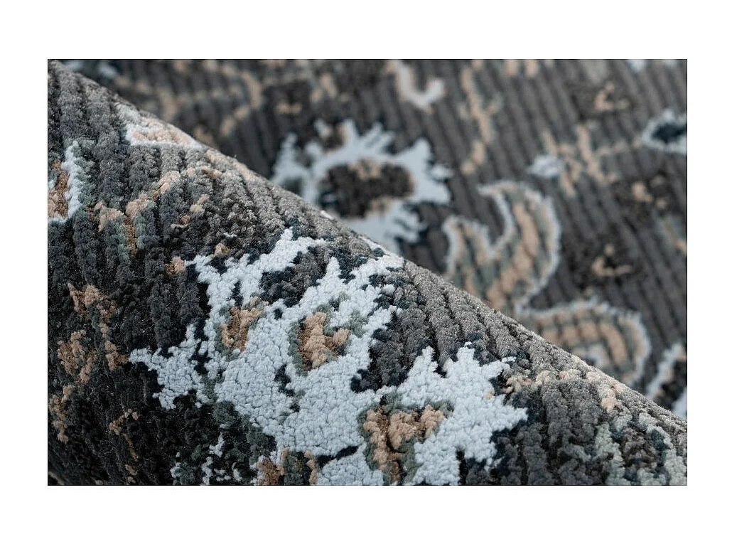 Tapijt 170x120cm, design G708A in petrolblauw - Comfort en elegantie voor uw interieur.