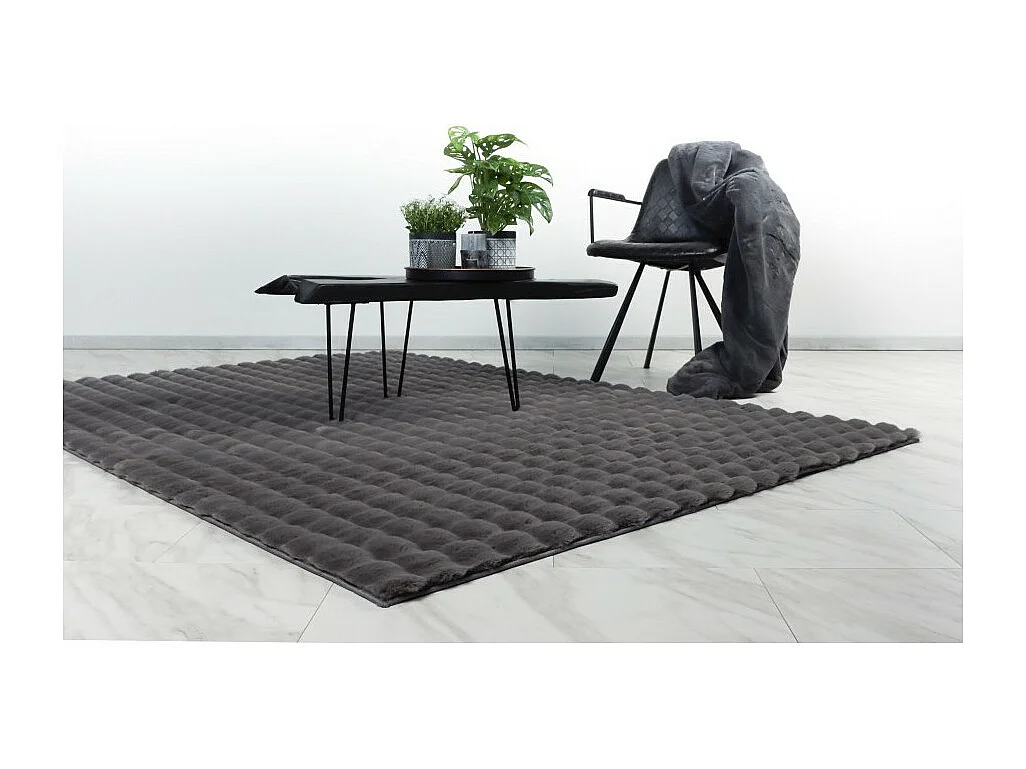 Teppich 170x120cm, Design H008Y Farbe Graphit - Komfort und Eleganz für Ihr Interieur.