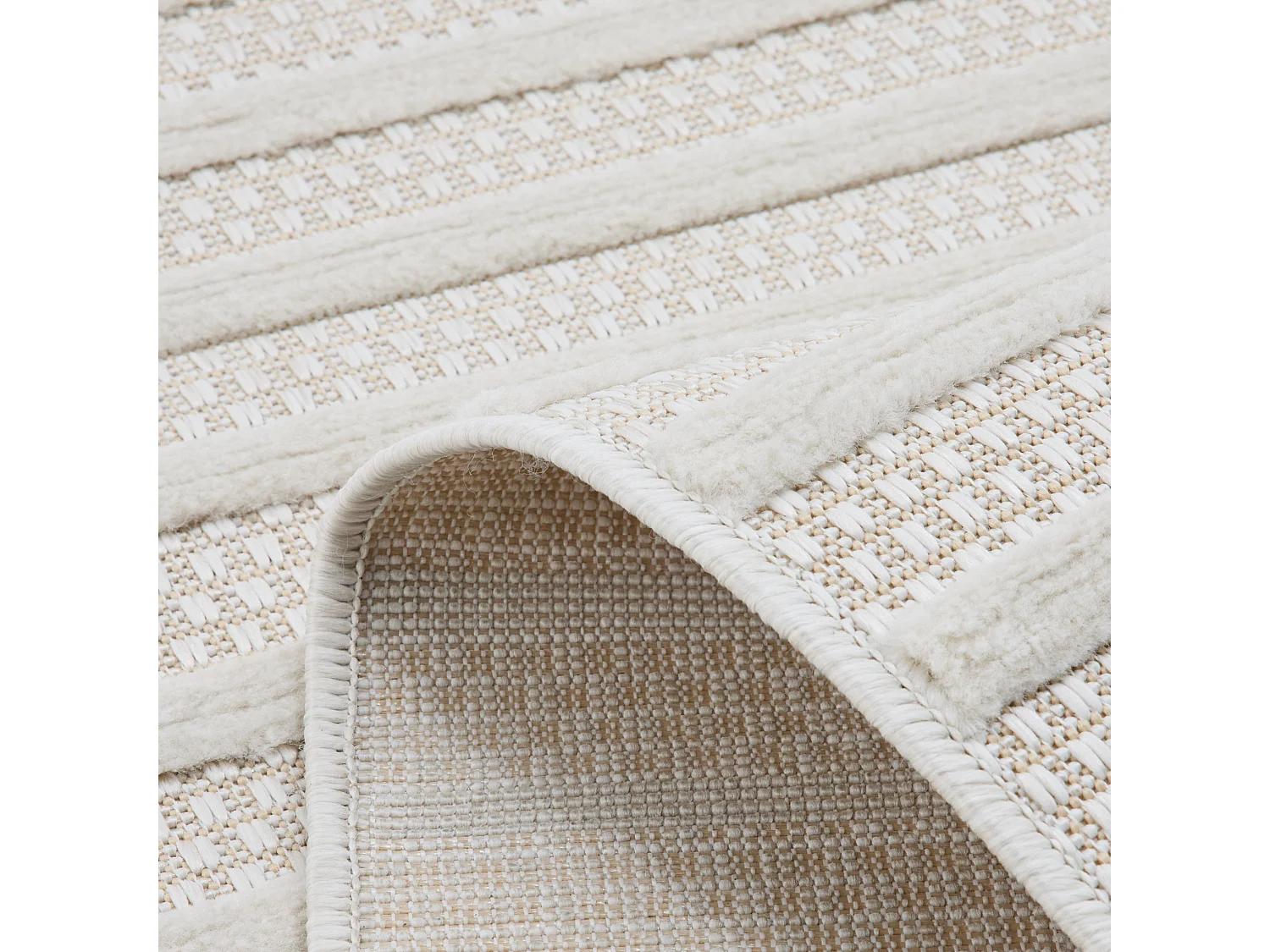 Tapis Santorini - symétrique - Blanc - 200x290 cm