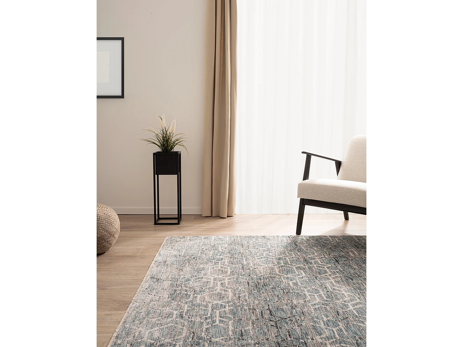 Teppich 245x305 Blau Zora Modern