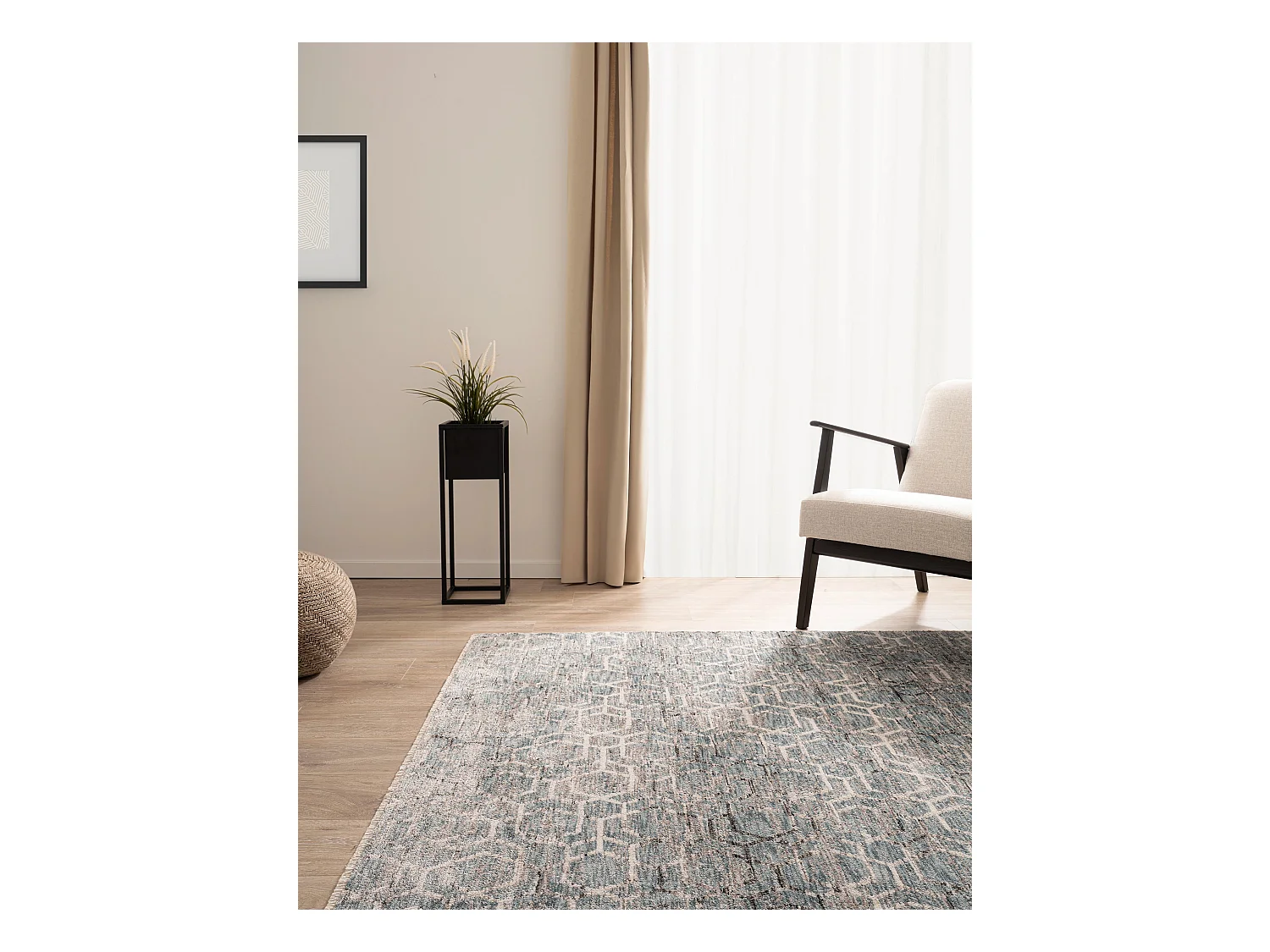 Tapis 245x305 Bleu Zora Modern