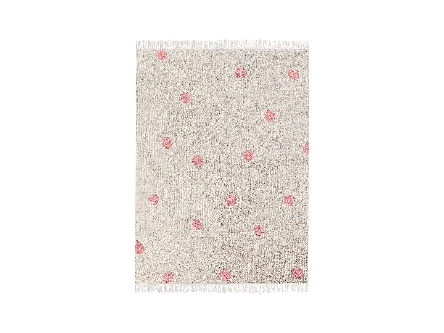 Vloerkleed katoen beige/roze 140 x 200 cm DARDERE