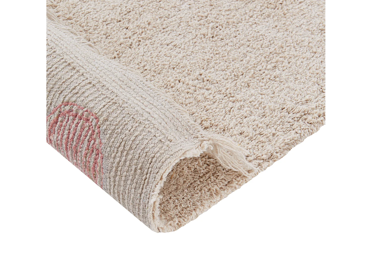 Vloerkleed katoen beige/roze 140 x 200 cm DARDERE