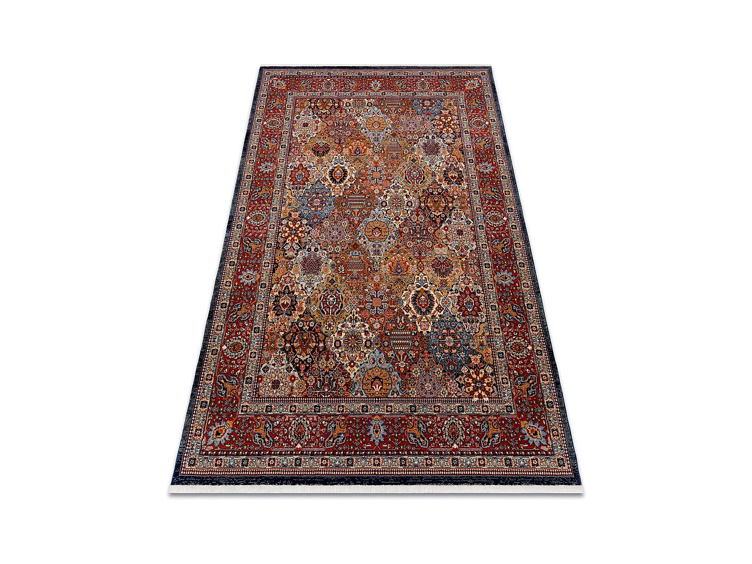 Tappeto KESHAN frange, Ornamento, telaio orientale 7576/53511 terracot 250x340 cm