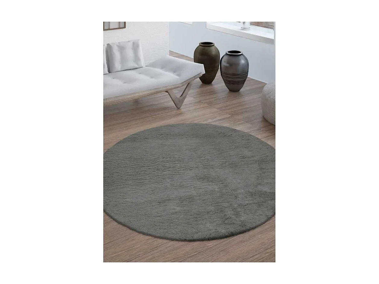 Tapis doux - LUMIA Gris anthracite 80*80