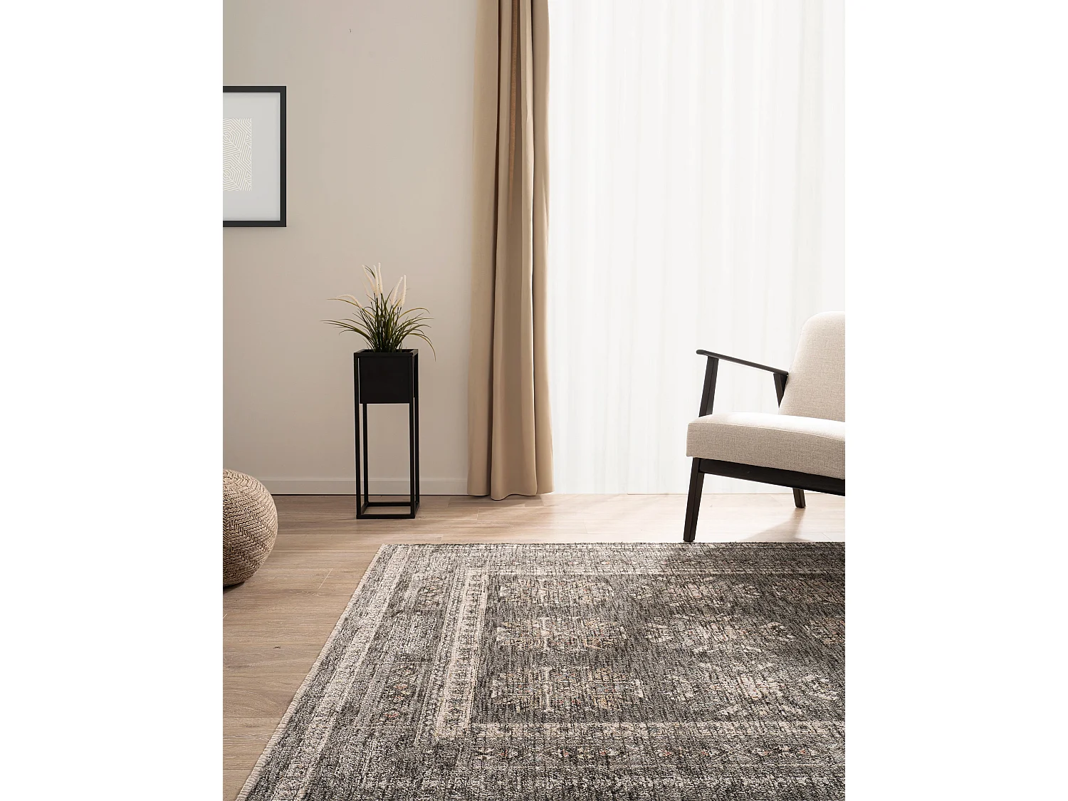 Tapis 125x185 Gris Zora Kropka