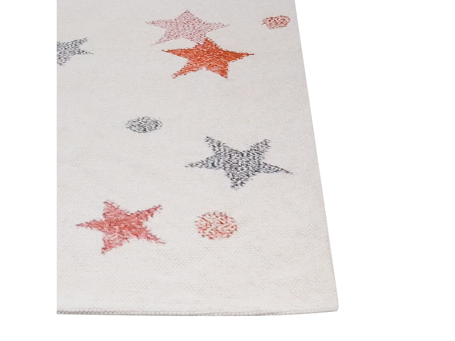 Tapete para crianças em algodão branco com padrão de estrelas 140 x 200 cm ALPOUD