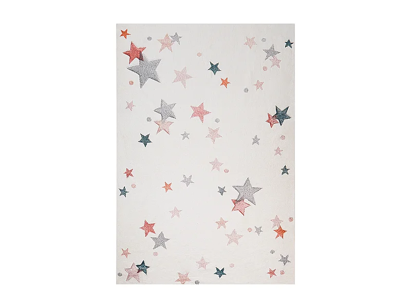 Tappeto cotone bianco 140 x 200 cm ALPOUD