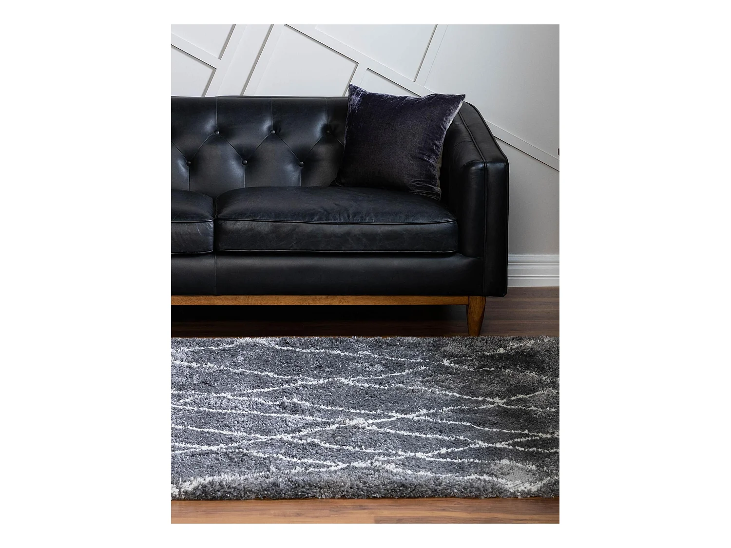 Tapis shaggy 300x395 Gris foncé Lachen Fence