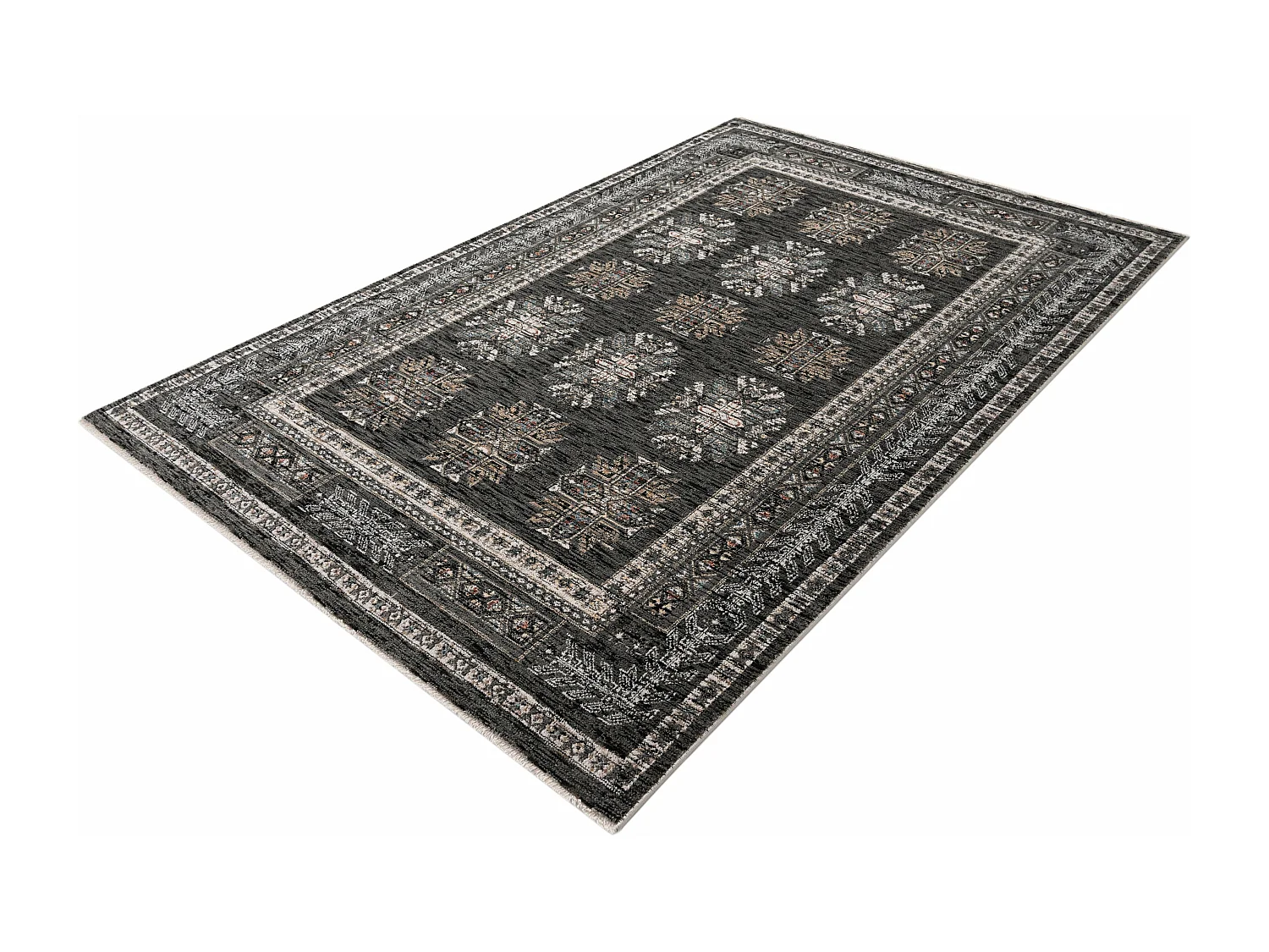 Tapijt 200 x 100 Grijs Zora Kropka