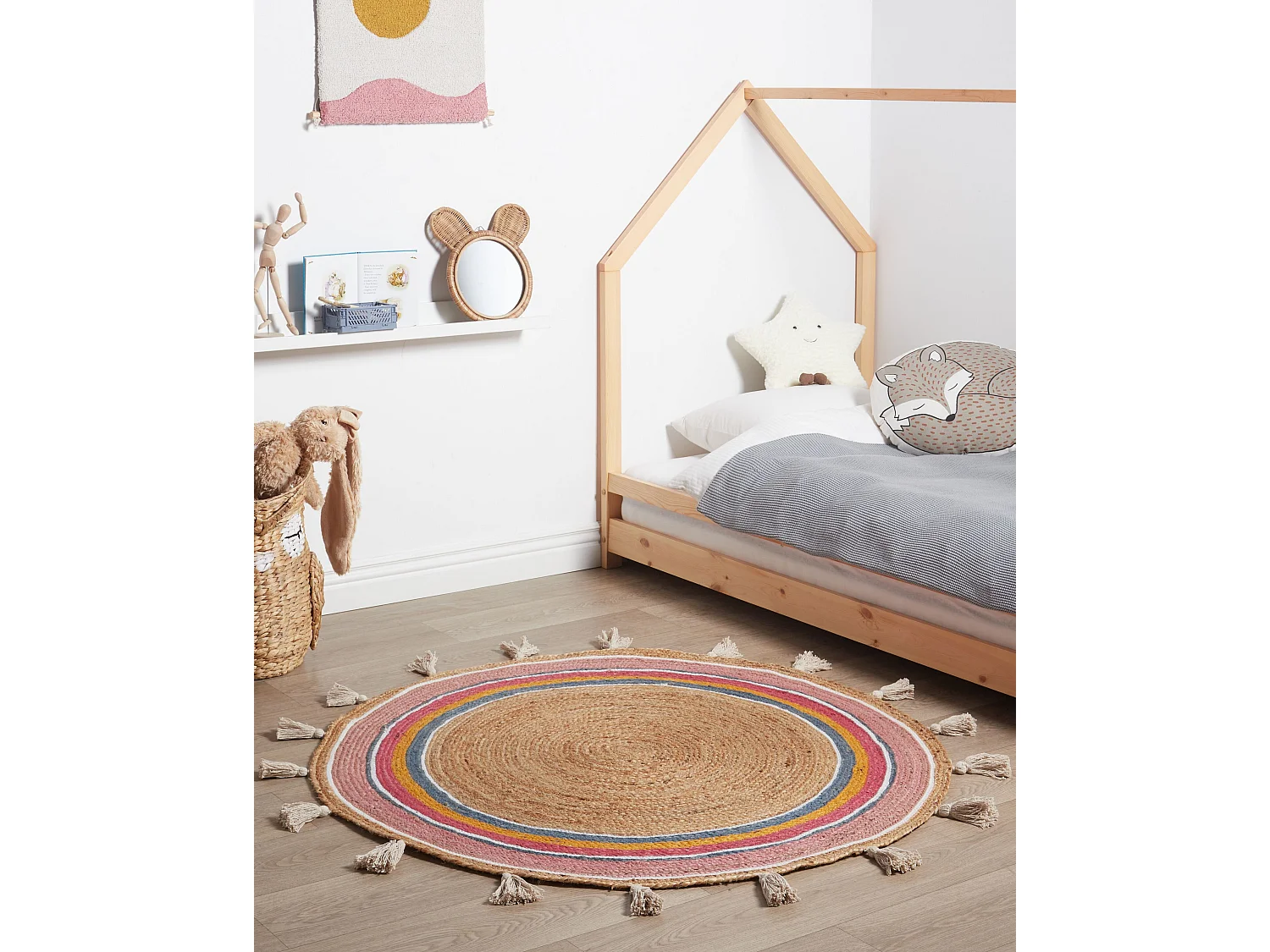 Tapis enfant ZANAVI Multicolore ø 120 cm Jute