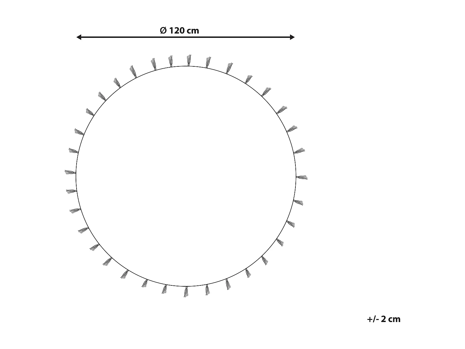 Tapete redondo de juta multicolor ⌀ 120 cm ZANAVI