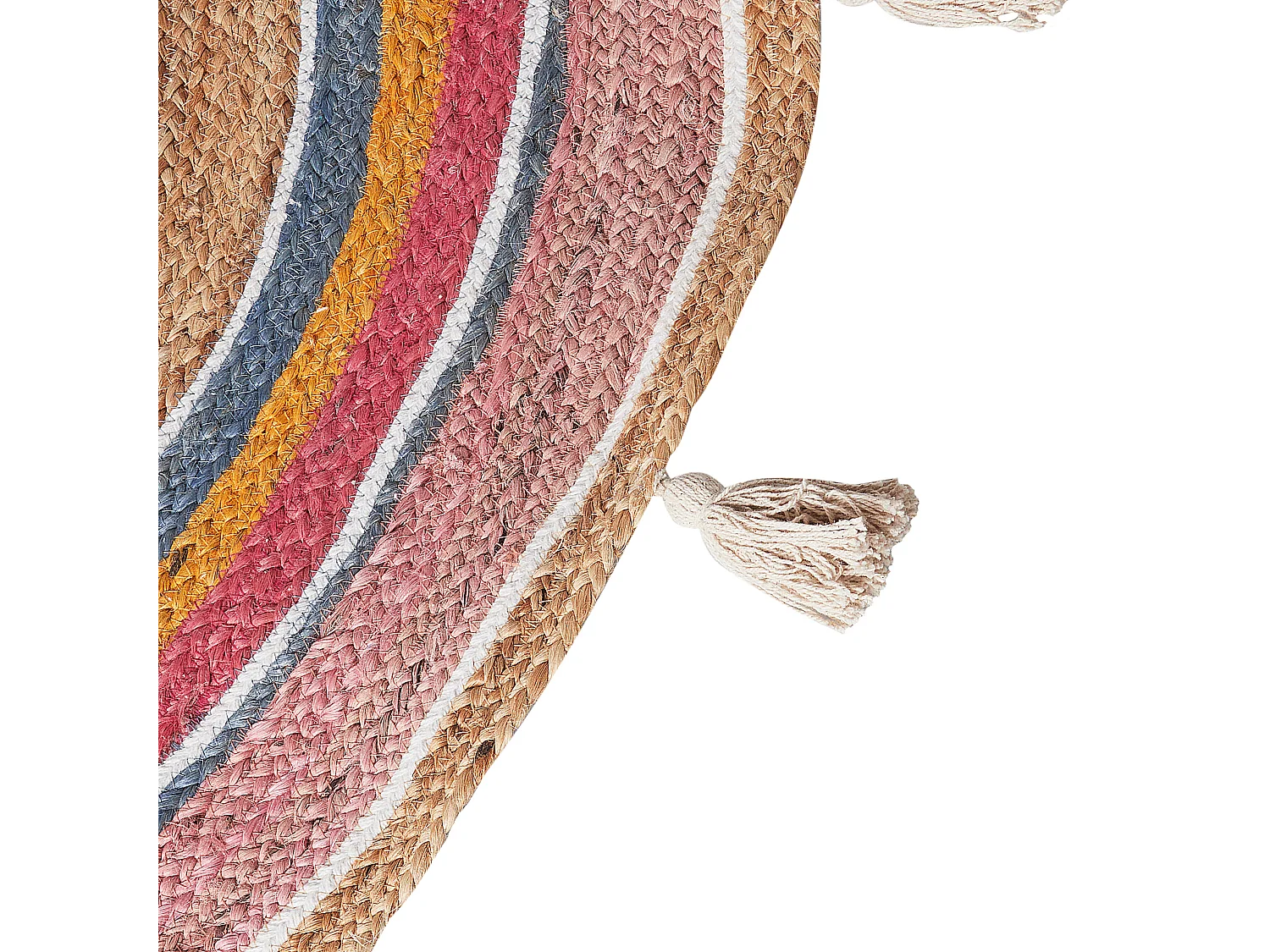 Tapete redondo de juta multicolor ⌀ 120 cm ZANAVI