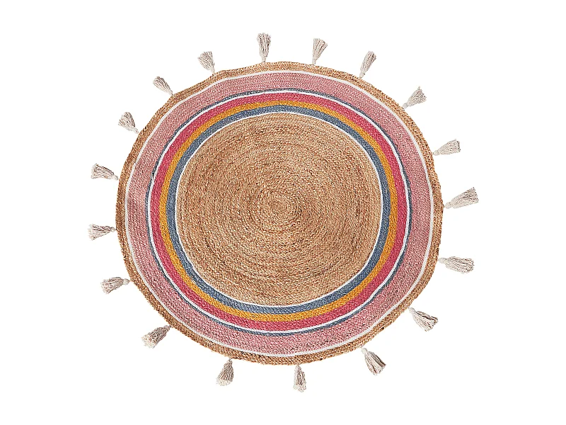 Tapis enfant ZANAVI Multicolore ø 120 cm Jute
