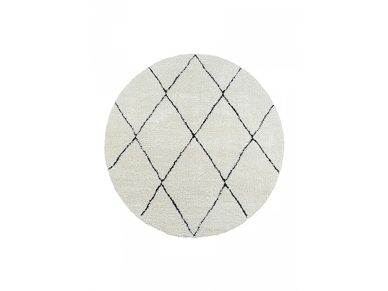 Tapis berbère shaggy - MARRAKECH 260 Noir 160*160