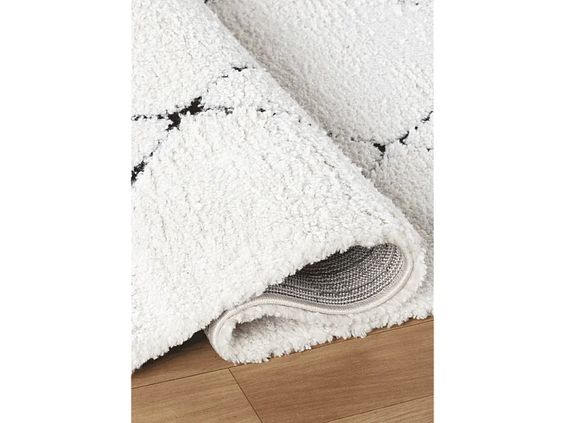 Tapis berbère shaggy - MARRAKECH 260 Noir 160*160