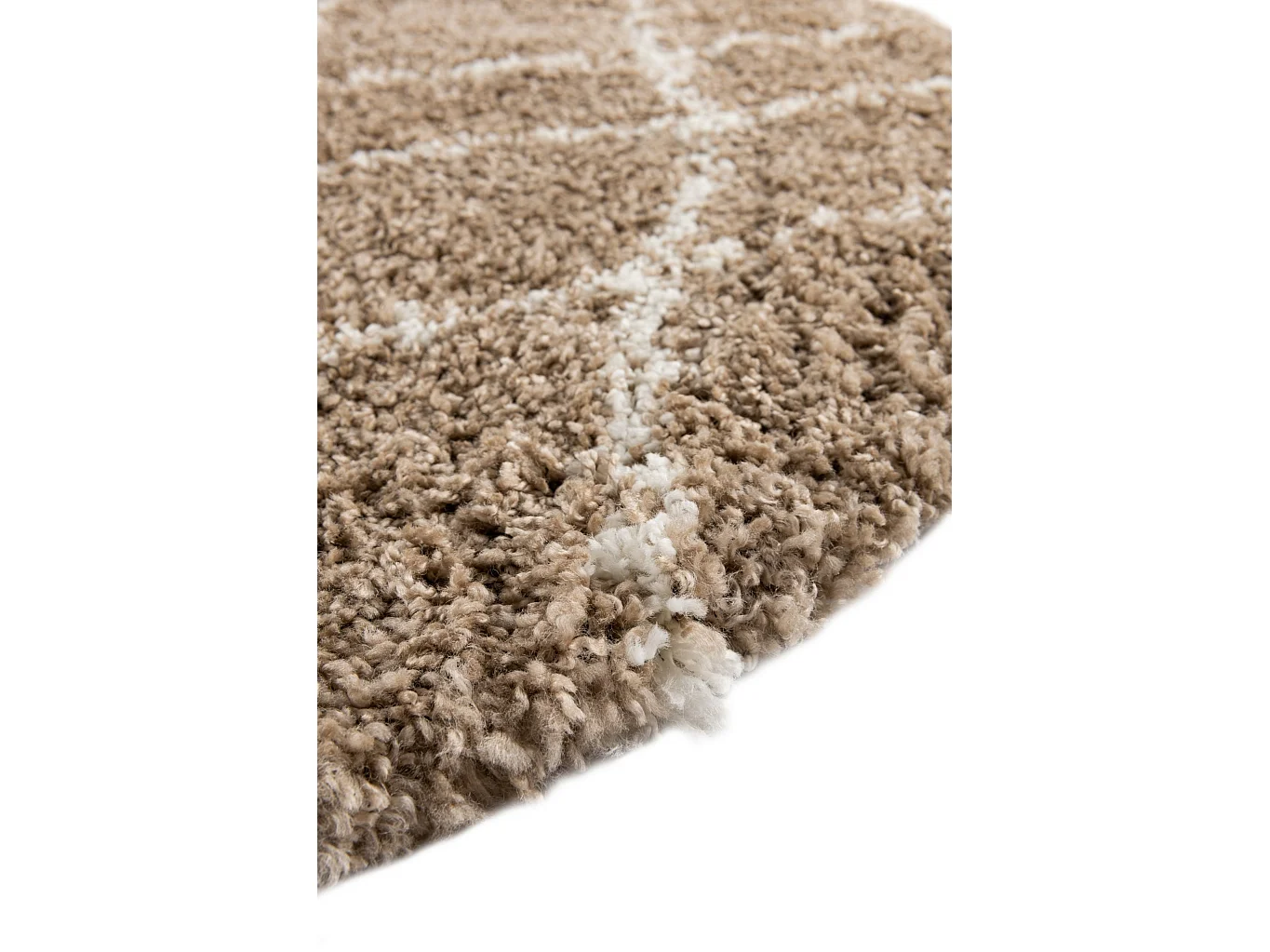 Hoogpolig tapijt 100 x 100 Khaki Lachen Fence